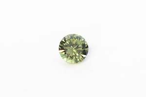 Sapphire: 5.6mm, 0.84ct, Round-Cut, Green