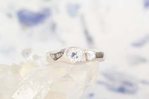 Hestia Ring - Sterling Silver with Aquamarine