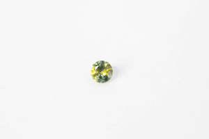 4mm Sapphire - 0.405ct Round - Green-Yellow Parti