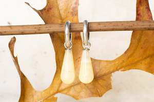 Endora Hoops - Sterling Silver with Aragonite