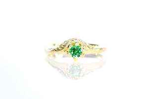 Cybele Ring - 14ct Yellow Gold with Tsavorite Garnet