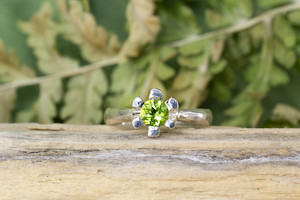 Sol Ring - Sterling Silver with Peridot