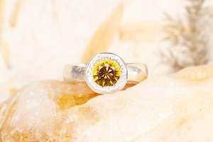 Eluo Ring - Sterling Silver with Citrine