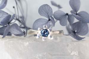 Silver Rings: Sol Ring - Sterling Silver with London Blue Topaz