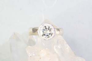 Silver Rings: Eluo Ring - Sterling Silver with Mint Quartz