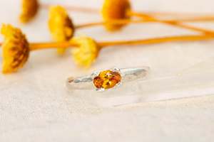 Argus Ring - Sterling Silver with Citrine