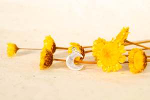 Gifts Under 175: Mini Moon Charm - Sterling Silver