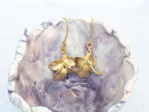 Earrings: Four Leaf Earrings - Gold Plated