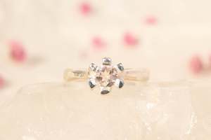 Sol Ring - Sterling Silver with Morganite
