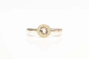 Pelagus Ring - 9ct White Gold with Light Pink Morganite