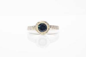 Engagement Rings: Grove Ring - 9ct White Gold with Teal Sapphire