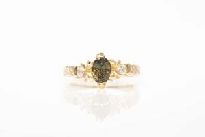 Engagement Rings: Meadow Ring - 9ct Yellow Gold with Bronze Sapphire and Diamonds
