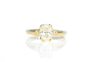 Engagement Rings: Eos Ring - 14ct Yellow Gold with 1.09ct Lab-Diamond