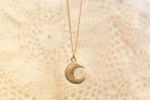 Mini Moon Pendant - 9ct Yellow Gold