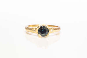 Mira Ring - 18ct Yellow Gold with .97ct Teal Sapphire
