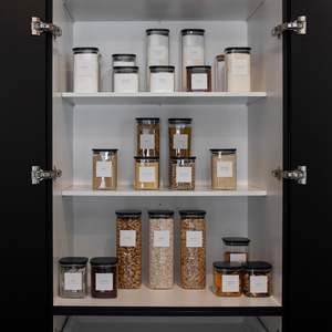 Glass Jars: Square Bamboo Glass Jar 1000ml