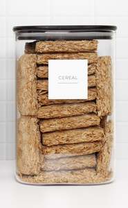 Square Bamboo Glass Jar 3500ml