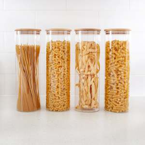 Glass Jars: Bamboo Glass Jar 2100ml