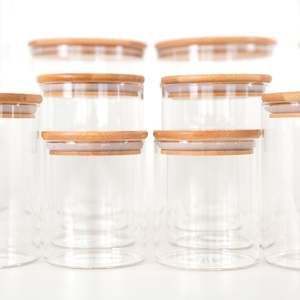 Bamboo Glass Jar 350ml