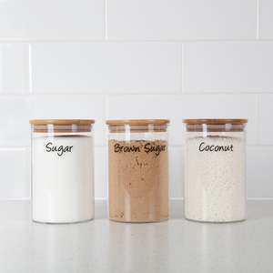 Glass Jars: Bamboo Glass Jar 950ml