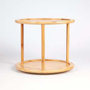 Turntables: Two Tier Bamboo Turntable/ Lazy Susan