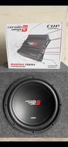 Sub Amp Combo: COMBO-Cerwin Vega 12" 1000W Sub + 1600 Watt Amp + Box