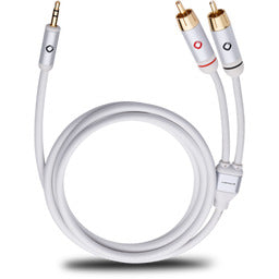 Home Entertainment: Oehlbach OB-60001 1.5m MOBILE AUDIO CABLE, 3.5 MM AUDIO JACK TO RCA PHONO