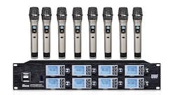 Wireless Microphones: Wireless Microphone UHF 8 Way Mic System c/w 8 hand held mics