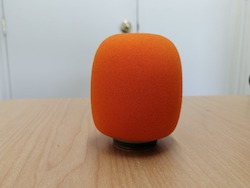 Wireless Microphones: Foam Wind Sock Orange for Standard Hand held Mics