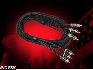 Leads Cables Connectors: RCA Audio/Video cable 3m AVC-8230