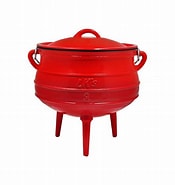 Braai & Potjie Hardware: LK's Enamel Coated Red Pot (3-Leg) #3