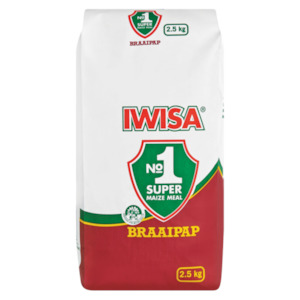 Dried Goods And Pantry Staples: Iwisa No1 Super Maize Meal Braaipap 2.5Kg