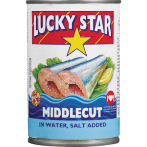 New: Lucky Star Middlecut in Water, Salt Added 425g NET