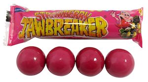 Gum 1: ZED Candy Jawbreakers Strawberry 48g
