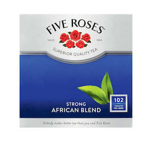 Coffee Hot Drinks Tea: Five Roses Strong African Blend Teabags 102 Pack