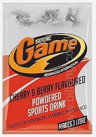 Cordials Syrups Powdered Drinks: Isotonic Game Powdered Cherry and Berry Flavoured Sports Drink Sachet 80g