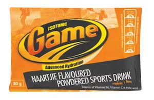 Isotonic Game Powdered Naartjie Flavoured Sports Drink Sachet 80g