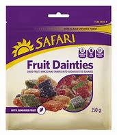 Fruit Snacks: Safari Fruit Dainty Squares 250g