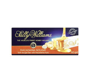 Sally Williams Macadamia Nougat Bar 50g