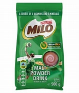 Coffee Hot Drinks Tea: Nestlé Milo Malted Powder Drink 500g Gusset Bag