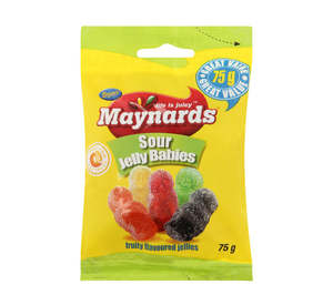 Chocolates Sweets Snackbars: Reduced Beacon Maynards Sour Jelly Babies 75g