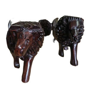 Wood Carved Smooth Lion
