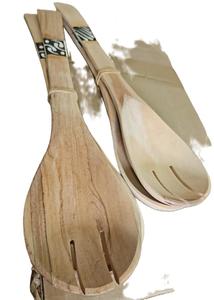 Gift Ideas: Wooden Salad Utensils with Bone Decor