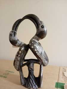 Gift Ideas: Two Hornbills Crafted from Soapstone (Medium)