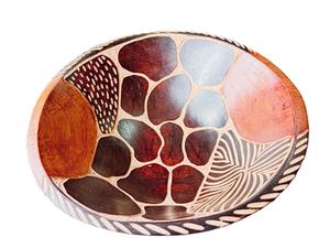 Giraffe Printed Wooden Salad Bowl