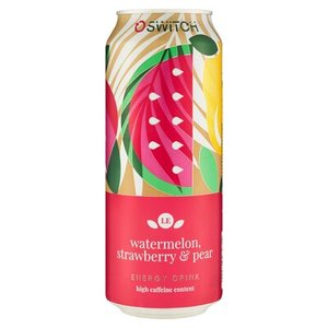 SWITCH Watermelon, Strawberry & Pear Energy Drink 500ml Can