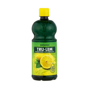 Dressings Oils: Reduced Brookes Tru-Lem Unsweetened 100% Lemon Juice 500ml