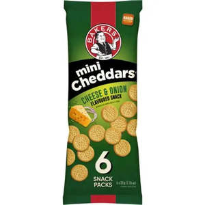 Bakers Mini Cheddar  Cheese and Onion Multipack 6x33g