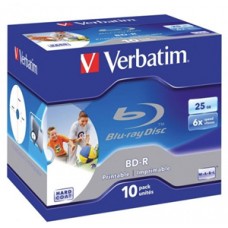 Products: Verbatim Printable BluRay BD-R 25GB 6x 10pk