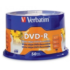 Products: Verbatim Printable DVD-R 16x 4.7GB 50pk Spindle